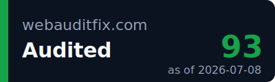 Audited by webauditfix.com — 93/100